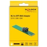 DeLOCK 63145 tarjeta y adaptador de interfaz Interno SFF-8643, Tarjeta de interfaz M.2, SFF-8643, Verde, Envase para colgar