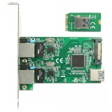 DeLOCK 63425 adaptador y tarjeta de red Interno Ethernet 1000 Mbit/s, Adaptador de red Interno, Alámbrico, M.2, Ethernet, 1000 Mbit/s, Verde
