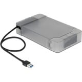 DeLOCK 64086 tarjeta y adaptador de interfaz Interno SATA, Convertidor negro, USB tipo A, SATA, Transparente, 6 Gbit/s, Windows 10, Windows 7, Windows 8.1, ChromeOS