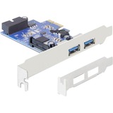 DeLOCK 89315 tarjeta y adaptador de interfaz Interno USB 3.2 Gen 1 (3.1 Gen 1), Controlador PCIe, USB 3.2 Gen 1 (3.1 Gen 1), Azul, Blanco, VLI, Windows 10, Windows 10 Education, Windows 10 Education x64, Windows 10 Enterprise, Windows 10..., 5 Gbit/s, Minorista