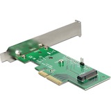 DeLOCK 89370 tarjeta y adaptador de interfaz Interno M.2, Controlador PCIe, M.2, Verde, Gris