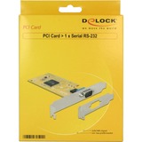 DeLOCK 89592 tarjeta y adaptador de interfaz Interno RS-232 PCI, RS-232, PCI 3.0, RS-232, Plata, PC