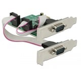 DeLOCK 89641 tarjeta y adaptador de interfaz Interno De serie, Tarjeta de interfaz PCIe, De serie, Perfil bajo, PCIe 2.0, RS-232, Verde