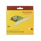 DeLOCK 89672 tarjeta y adaptador de interfaz Interno PCI, SATA, U.2, Controlador U.2, PCI, SATA, U.2, PCI 3.0, SATA, Verde, Windows 10, Windows 7, Windows 8.1