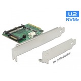 DeLOCK 89921 tarjeta y adaptador de interfaz Interno SATA, U.2 plateado, PCIe, SATA, U.2, Full-height / Low-profile, PCIe 4.0, China, 24 Gbit/s