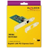 DeLOCK 89942 adaptador y tarjeta de red Interno Ethernet 1000 Mbit/s, Adaptador de red Interno, Alámbrico, PCI Express, Ethernet, 1000 Mbit/s