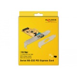 DeLOCK 90293 tarjeta y adaptador de interfaz Interno RS-232, Convertidor PCIe, RS-232, Perfil bajo, PCIe 2.0, SUN2212, 0,0001152 Gbit/s