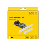 DeLOCK 90395 tarjeta y adaptador de interfaz Interno SATA PCIe, SATA, Verde, 6 Gbit/s, SATA, Envase para colgar