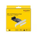 DeLOCK 90396 tarjeta y adaptador de interfaz Interno M.2, SATA PCIe, M.2, SATA, Negro, Verde, Gris, 6 Gbit/s, SATA