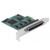 DeLOCK 90411 tarjeta y adaptador de interfaz Interno RS-232, Tarjeta de interfaz PCIe, RS-232, PCIe 1.1, RS-232, Verde, 0,45 m