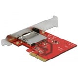 DeLOCK 91748 lector de tarjeta PCI Express Interno Metálico, Rojo, Adaptador CF, Metálico, Rojo, PCI Express, Windows 10, Windows 10 Pro x64, Windows 7, Windows 7 x64, Windows 8.1, Windows 8.1 x64, 1 pieza(s), Caja