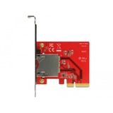 DeLOCK 91748 lector de tarjeta PCI Express Interno Metálico, Rojo, Adaptador CF, Metálico, Rojo, PCI Express, Windows 10, Windows 10 Pro x64, Windows 7, Windows 7 x64, Windows 8.1, Windows 8.1 x64, 1 pieza(s), Caja