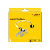DeLOCK 95265 adaptador y tarjeta de red Interno Ethernet 1000 Mbit/s, Adaptador de red Interno, Alámbrico, Mini PCI Express, Ethernet, 1000 Mbit/s