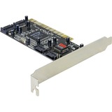 DeLOCK Controller SATA, 4 port w/ Raid, Controlador 4 port w/ Raid, 32-Bit PCI 2.2, Lite Retail