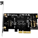 SilverStone ECM20 tarjeta y adaptador de interfaz Interno PCIe, SATA, Controlador ATA serie M.2, PCIe, SATA, Negro