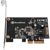 SilverStone ECU02-E tarjeta y adaptador de interfaz Interno USB 3.2 Gen 2 (3.1 Gen 2), Tarjeta de interfaz PCIe, USB 3.2 Gen 2 (3.1 Gen 2), Perfil bajo, PCIe 3.0, Negro, 10 Gbit/s