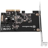 SilverStone ECU02-E tarjeta y adaptador de interfaz Interno USB 3.2 Gen 2 (3.1 Gen 2), Tarjeta de interfaz PCIe, USB 3.2 Gen 2 (3.1 Gen 2), Perfil bajo, PCIe 3.0, Negro, 10 Gbit/s