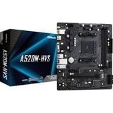 ASRock A520M-HVS AMD A520 Zócalo AM4 micro ATX, Placa base AMD, Zócalo AM4, 3rd Generation AMD Ryzen™ 3, 3rd Generation AMD Ryzen 5, 3rd Generation AMD Ryzen™ 7, 3rd..., DDR4-SDRAM, 64 GB, DIMM