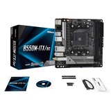 ASRock B550M-ITX/ac AMD B550 Zócalo AM4 mini ITX, Placa base negro/Gris, AMD, Zócalo AM4, 3rd Generation AMD Ryzen™ 3, 3rd Generation AMD Ryzen 5, 3rd Generation AMD Ryzen™ 7, 3rd..., DDR4-SDRAM, 64 GB, DIMM