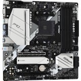 ASRock B550M Pro4 AMD B550 Zócalo AM4 micro ATX, Placa base AMD, Zócalo AM4, 3rd Generation AMD Ryzen™ 3, 3rd Generation AMD Ryzen 5, 3rd Generation AMD Ryzen™ 7, 3rd..., Zócalo AM4, DDR4-SDRAM, 128 GB