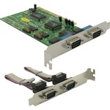 DeLOCK PCI Card 4x Serial tarjeta y adaptador de interfaz, Tarjeta de interfaz PCI, 1 Mbit/s, Alámbrico, 98SE/ME/2000/NT4.0/XP/Vista, Linux, DOS, Lite Retail