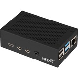 Joy-IT Carcasa de aluminio para Raspberry Pi 4 B, Caja/Carcasa negro