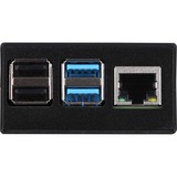 Joy-IT Carcasa de aluminio para Raspberry Pi 4 B, Caja/Carcasa negro