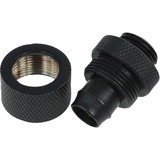 Alphacool 17078 accesorio o pieza de sistema de refrigeración para ordenador Racor, Conexión negro, Racor, Latón, Negro, 1/4", 20 mm, 23 mm