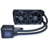 Alphacool Eisbaer Aurora 240 Procesador Sistema de refrigeración líquida todo en uno 12 cm Negro 1 pieza(s), Refrigeración por agua negro, Sistema de refrigeración líquida todo en uno, 12 cm, 10,49 m³/h, Negro