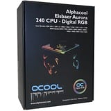 Alphacool Eisbaer Aurora 240 Procesador Sistema de refrigeración líquida todo en uno 12 cm Negro 1 pieza(s), Refrigeración por agua negro, Sistema de refrigeración líquida todo en uno, 12 cm, 10,49 m³/h, Negro