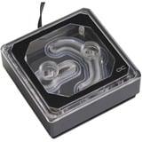 Alphacool Eisblock XPX Aurora Edge Bloque de agua, Disipador de CPU transparente/Negro, Bloque de agua, Latón, Cobre, Plexiglass, Negro, LGA 1150 (Zócalo H3), LGA 1151 (Zócalo H4), LGA 1155 (Socket H2), LGA 1200 (Socket H5), LGA 2011..., CE, FC, ROHS, 70 mm