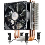 Cooler Master Hyper TX3 EVO Procesador Enfriador 9,2 cm Negro, Plata, Disipador de CPU Enfriador, 9,2 cm, 800 RPM, 2200 RPM, 30 dB, 43,1 cfm, Minorista