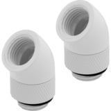 Corsair CX-9055007-WW accesorio o pieza de sistema de refrigeración para ordenador Racor, Conexión blanco, Racor, Latón, Blanco, 1/4", 45°, Líquido