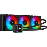 Corsair iCUE H150i Elite Procesador 12 cm Negro, Disipador de CPU negro, 12 cm, 75 cfm, Negro