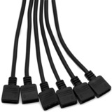 EKWB EK-D-RGB 6-Way Splitter Cable, Cable Y negro