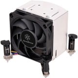 SilverStone AR10-115XP ventilador de PC Procesador Enfriador, Disipador de CPU plateado/Negro, Procesador, Enfriador, LGA 1150 (Zócalo H3), 7 cm, 500 RPM, 4000 RPM