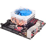 SilverStone SST-AR06 sistema de refrigeración para ordenador Procesador Enfriador 9,2 cm Azul, Blanco, Disipador de CPU Enfriador, 9,2 cm, 1200 RPM, 2500 RPM, 20 dB, 28,3 dB