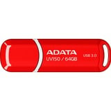 ADATA 64GB DashDrive UV150 unidad flash USB USB tipo A 3.2 Gen 1 (3.1 Gen 1) Rojo, Lápiz USB rojo, 64 GB, USB tipo A, 3.2 Gen 1 (3.1 Gen 1), Tapa, 9 g, Rojo