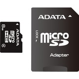 ADATA 8GB MicroSDHC Class 4, Tarjeta de memoria negro, 8 GB, MicroSDHC