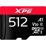 ADATA AUSDX512GUI3XPGA2-R memoria flash 512 GB MicroSDXC UHS-I Clase 10, Tarjeta de memoria negro/Rojo, 512 GB, MicroSDXC, Clase 10, UHS-I, 100 MB/s, 85 MB/s