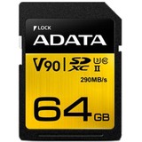 ADATA Premier ONE 64 GB SDXC UHS-II Clase 10, Tarjeta de memoria 64 GB, SDXC, Clase 10, UHS-II, 290 MB/s, 260 MB/s