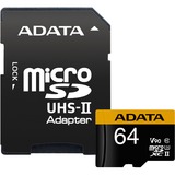 ADATA Premier ONE V90 64 GB MicroSDXC UHS-II Clase 10, Tarjeta de memoria 64 GB, MicroSDXC, Clase 10, UHS-II, 275 MB/s, 155 MB/s