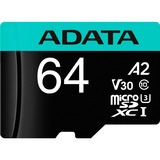 ADATA Premier Pro 64 GB MicroSDXC UHS-I Clase 10, Tarjeta de memoria 64 GB, MicroSDXC, Clase 10, UHS-I, 100 MB/s, 80 MB/s