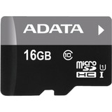 ADATA Premier microSDHC UHS-I U1 Class10 16GB Clase 10, Tarjeta de memoria 16 GB, MicroSDHC, Clase 10, 30 MB/s, 10 MB/s, Negro, Gris