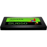 ADATA SU650 480 GB 2.5" Serial ATA III SLC, Unidad de estado sólido negro, 480 GB, 2.5", 520 MB/s, 6 Gbit/s