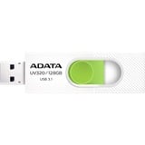 ADATA UV320 unidad flash USB 128 GB USB tipo A 3.2 Gen 1 (3.1 Gen 1) Verde, Blanco, Lápiz USB blanco/Verde, 128 GB, USB tipo A, 3.2 Gen 1 (3.1 Gen 1), Deslizar, 7,9 g, Verde, Blanco