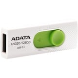 ADATA UV320 unidad flash USB 128 GB USB tipo A 3.2 Gen 1 (3.1 Gen 1) Verde, Blanco, Lápiz USB blanco/Verde, 128 GB, USB tipo A, 3.2 Gen 1 (3.1 Gen 1), Deslizar, 7,9 g, Verde, Blanco