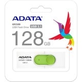 ADATA UV320 unidad flash USB 128 GB USB tipo A 3.2 Gen 1 (3.1 Gen 1) Verde, Blanco, Lápiz USB blanco/Verde, 128 GB, USB tipo A, 3.2 Gen 1 (3.1 Gen 1), Deslizar, 7,9 g, Verde, Blanco