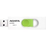 ADATA UV320 unidad flash USB 64 GB USB tipo A 3.2 Gen 1 (3.1 Gen 1) Verde, Blanco, Lápiz USB blanco/Verde, 64 GB, USB tipo A, 3.2 Gen 1 (3.1 Gen 1), Deslizar, 7,9 g, Verde, Blanco