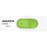 ADATA UV320 unidad flash USB 64 GB USB tipo A 3.2 Gen 1 (3.1 Gen 1) Verde, Blanco, Lápiz USB blanco/Verde, 64 GB, USB tipo A, 3.2 Gen 1 (3.1 Gen 1), Deslizar, 7,9 g, Verde, Blanco